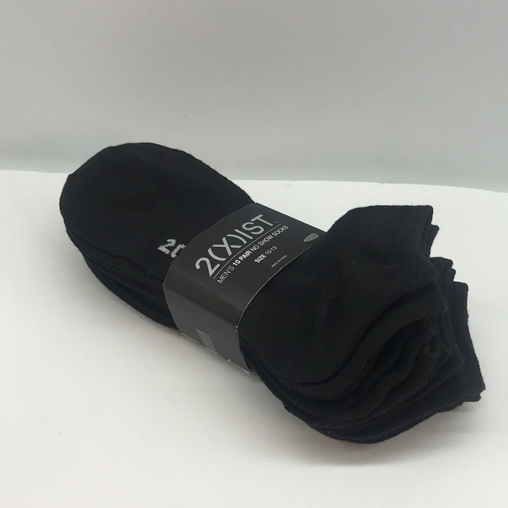 2(X)IST MENŚ 10 PAIR NO SHOW SOCKS SIZE 10-13 - Picture 2 of 14